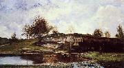 Charles-Francois Daubigny Sluice in the Optevoz Valley Norge oil painting reproduction